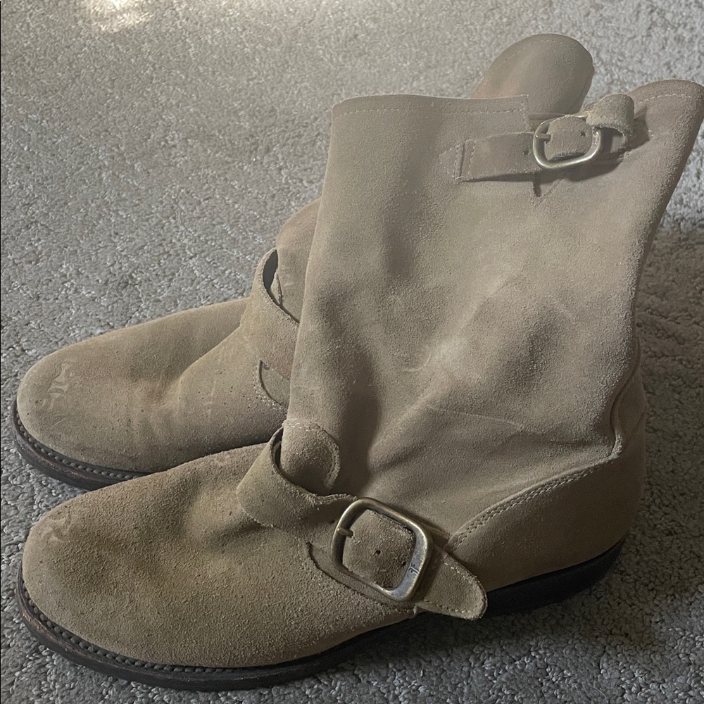 Suede Buckle Ankle Boots- Frye Veronica Moto